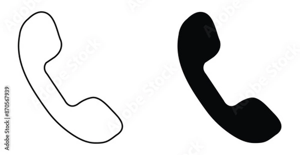 Fototapeta communication telephone icon editable stroke and fill