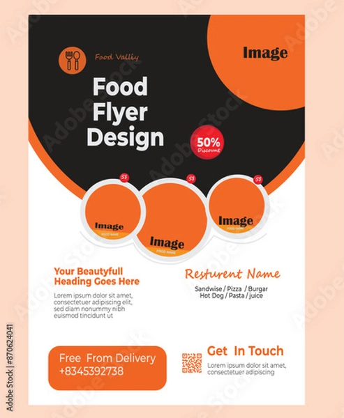 Fototapeta This is simple and vector Flyer design and it is editable.