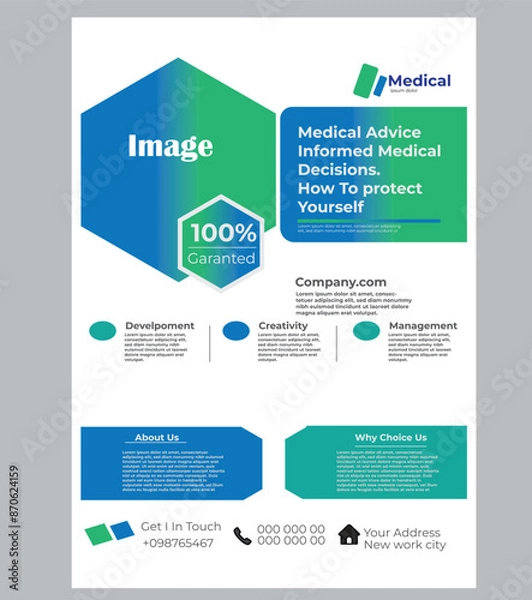 Fototapeta This is simple and vector Flyer design and it is editable.