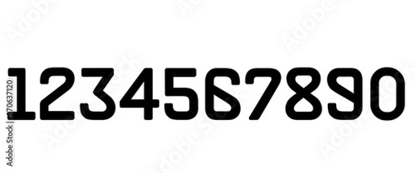 Obraz number set 0-9 white bsckground
