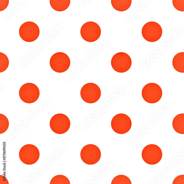 Obraz Polka dot simple seamless pattern background. Trendy round dot tile, repeat spot for textile