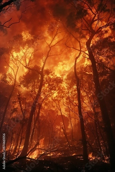 Obraz fire in the woods