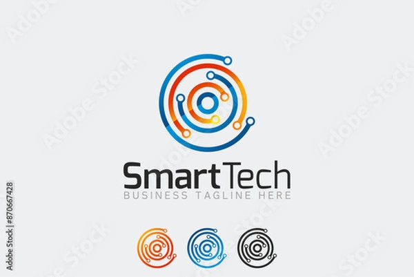 Obraz smart tech logo, information smart tech icon