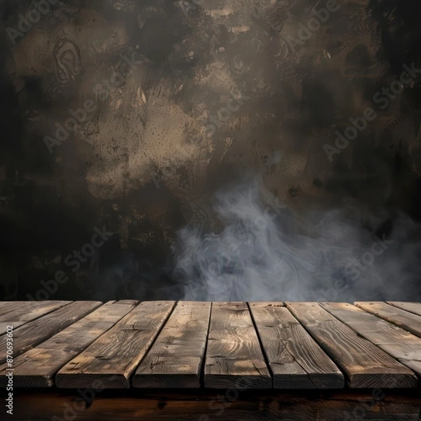 Fototapeta grunge black wall, wood surface of a room, commonly covered with wood, tile, or carpet, providing a foundation for living spaces