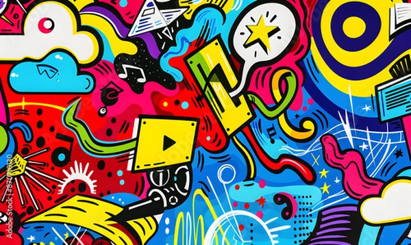 Fototapeta graphic backgrounds related to technology, communication, and the internet