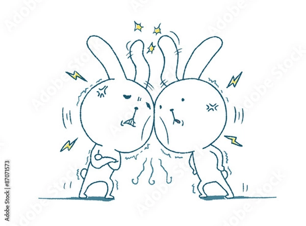 Obraz 対立するウサギ