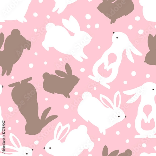 Obraz Cute Bunny Seamless Pattern