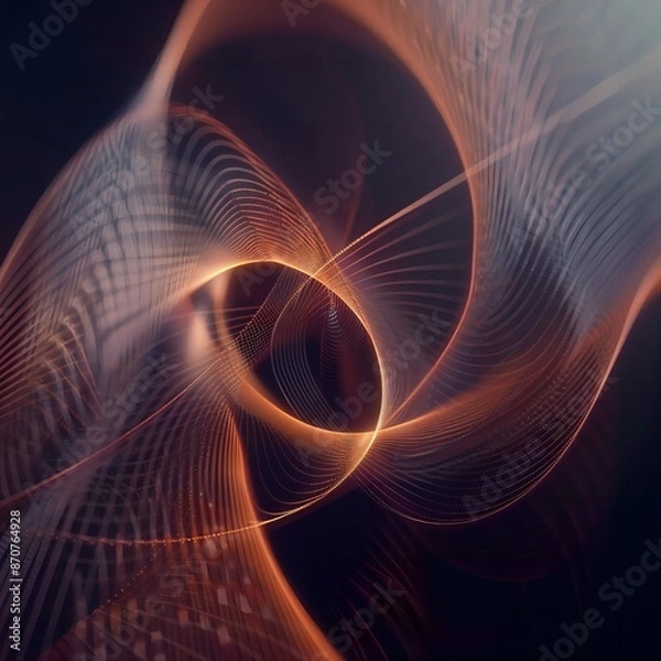 Obraz Perfect and magical Lissajous curve, illustration, 8K resolution, high definition, soft light, best picture quality, high quality, high detail