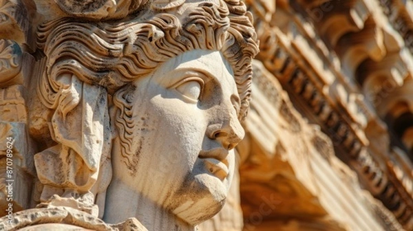 Obraz Ancient Greek Sculpture Detail at the Temple of Artemis