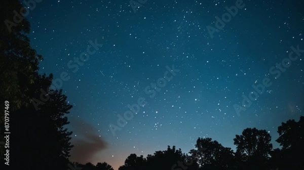 Fototapeta The smoke from the fireworks slowly dissipates, leaving behind a clear night sky filled with stars.