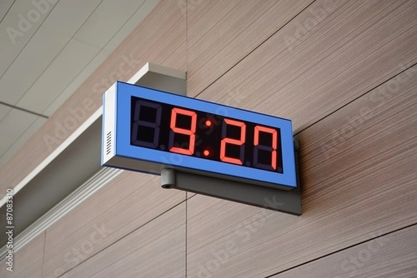 Fototapeta Digital Clock on a wall