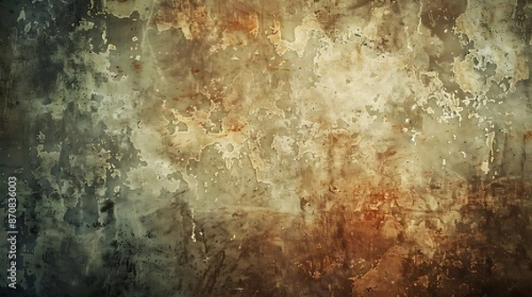 Fototapeta Grunge Wall Texture with Distressed Paint and Rough Surface