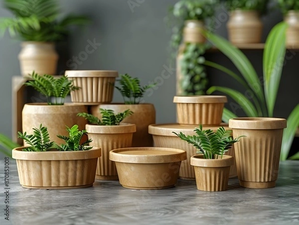 Obraz Biodegradable Packaging with Augmented Reality Product Information and Eco-Friendly Materials