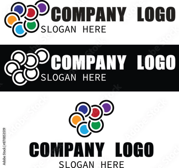 Fototapeta Company logo mock-up for business or personal use. 