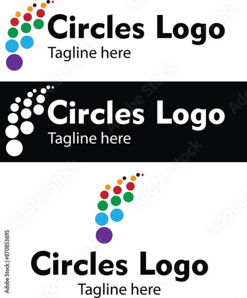 Fototapeta Circle logo mock up for business or personal use. 