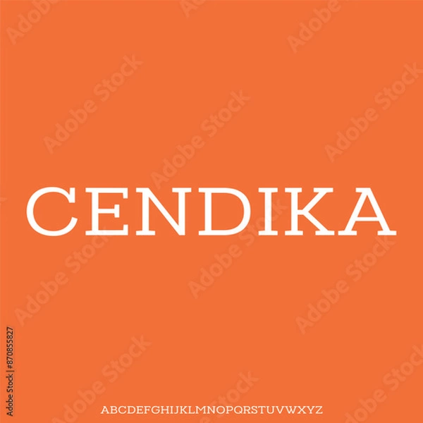 Obraz modern futuristic font vector set