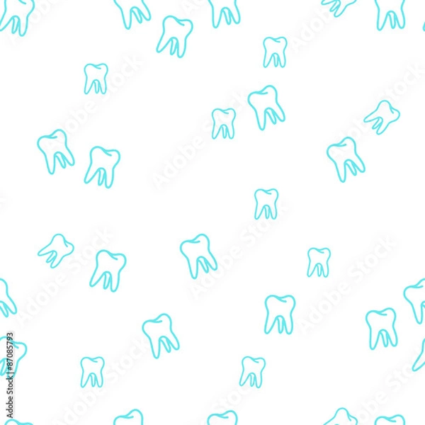 Fototapeta vector seamless tooth pattern