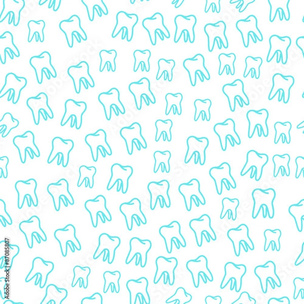 Obraz vector seamless tooth pattern