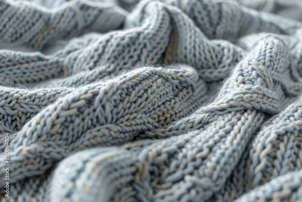 Obraz Wrap yourself in the warmth and beauty of this handmade crochet blanket featuring a one-of-a-kind 3D-texture pattern. Perfect for adding a touch of elegance to any room.