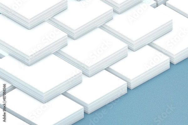 Fototapeta many cards stack of paper template to presentation