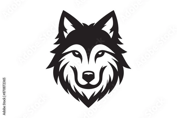 Obraz Wolf silhouette set vector design big pack of illustration and icon