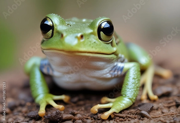 Obraz Cute green frog