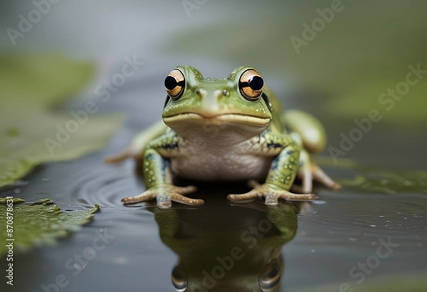 Obraz Cute green frog