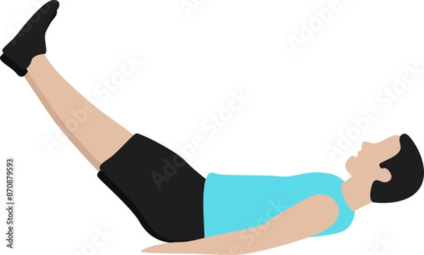 Obraz Leg raise workout illustration