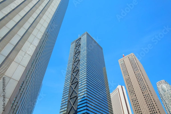 Fototapeta 高層ビル・青空