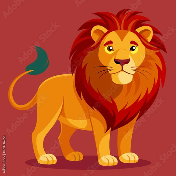 Obraz lion cartoon isolated on white