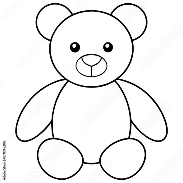 Fototapeta Teddy bear vector illustration