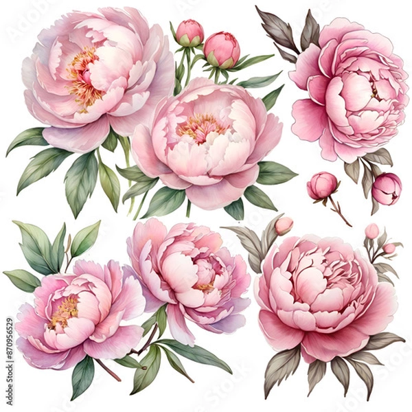 Obraz pattern with pink flowers