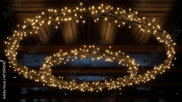 Obraz centerpiece wreath of lights