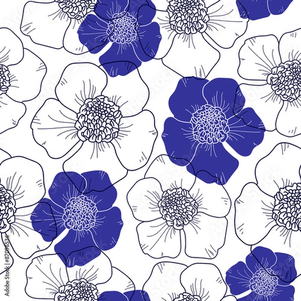 Fototapeta Floral seamless pattern
