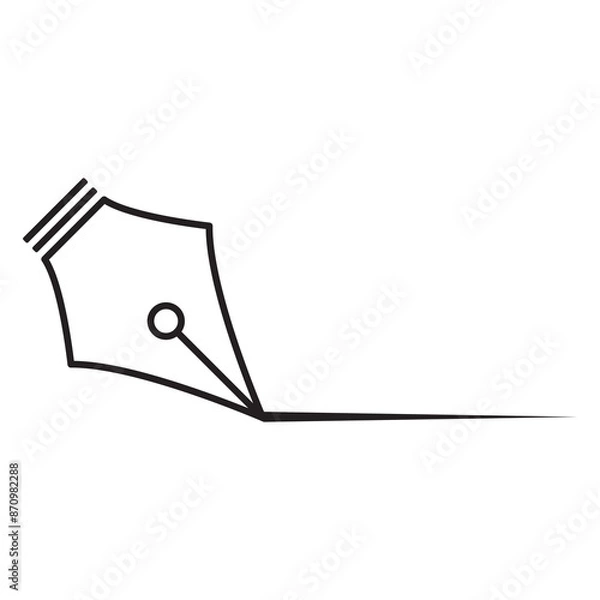 Obraz Pen Tool Icon Vector Illustration Flat Design