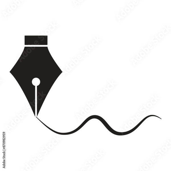 Obraz Pen Tool Icon Vector Illustration Flat Design