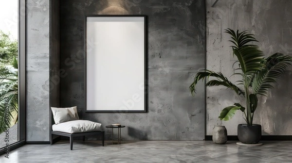Fototapeta Stylish apartment interior design backdrop, emphasizing cozy comfort and inspiring home decor ideas