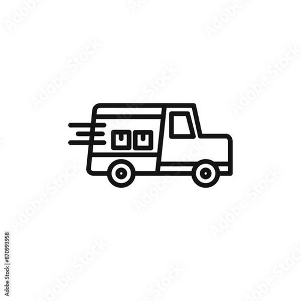 Fototapeta logistics management icon vector set collection for web