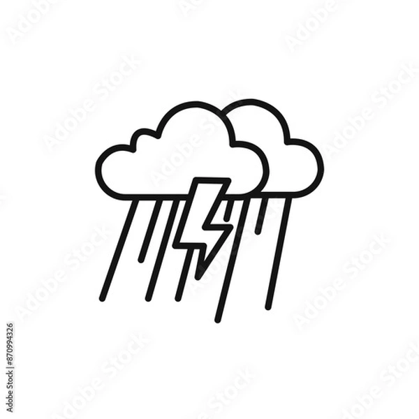 Fototapeta Rain icon vector set collection for web