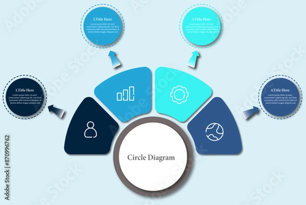 Obraz Circle Diagram infographic 4