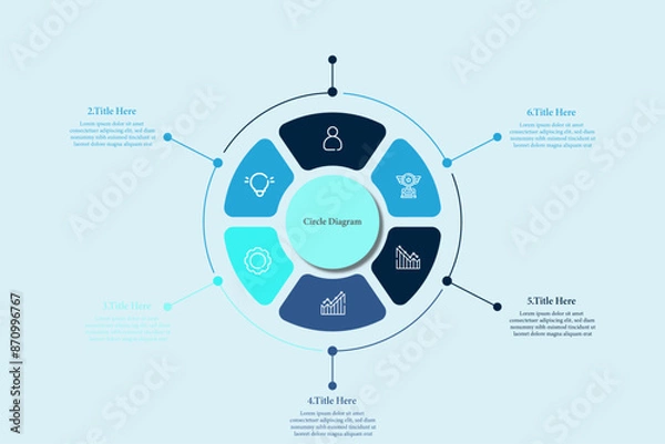 Obraz Circle Diagram infographic 7