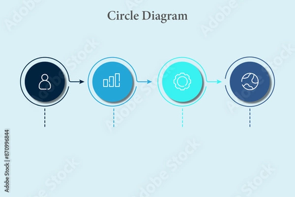 Obraz Circle Diagram infographic 3