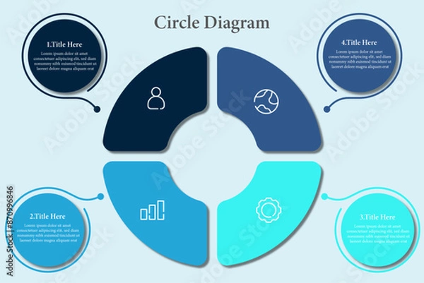Obraz Circle Diagram infographic 1