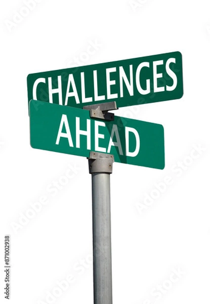 Obraz challenges ahead sign