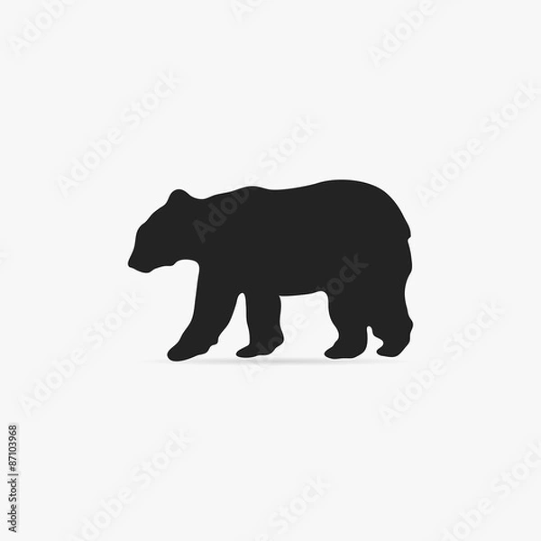 Fototapeta Simple icon, silhouette of a bear.