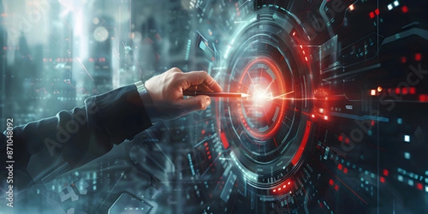 Fototapeta Electronic target computer technology