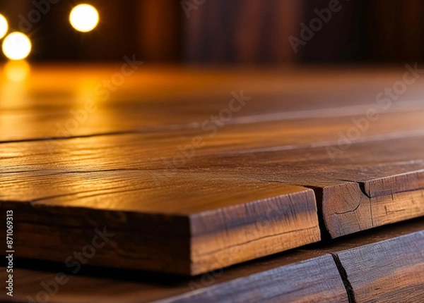 Obraz Old wooden background. Generative AI