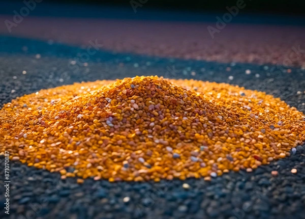 Obraz Colored gravel close-up. Generative AI