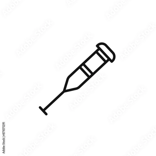 Fototapeta crutches icon outline collection in black