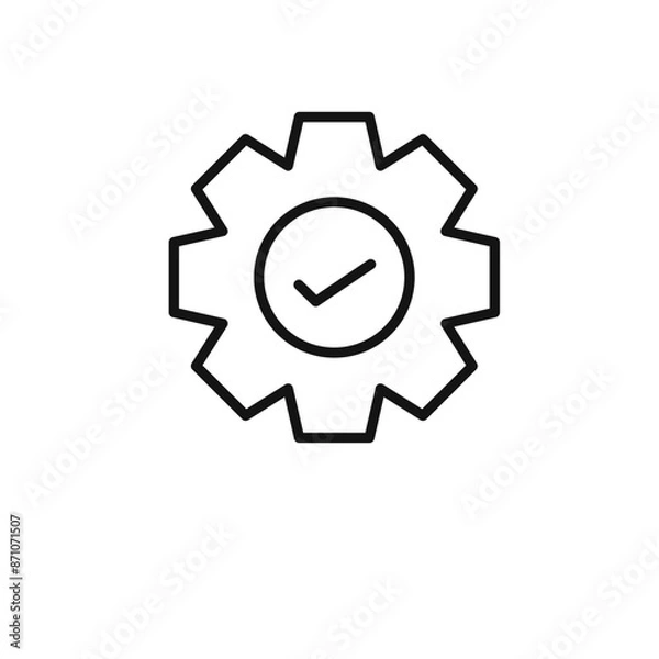 Fototapeta Engineering tool icon outline collection in black